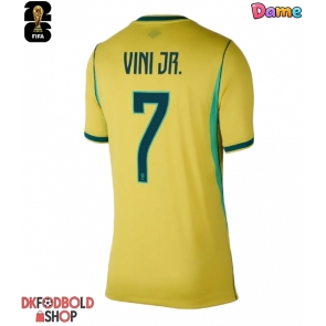 Brasilien Vinicius Junior #7 Hjemmebanetrøje Dame VM 2026 Kort ærmer Brasilien Vinicius Junior #7 Hjemmebanetrøje Dame VM 2026 Kort ærmer